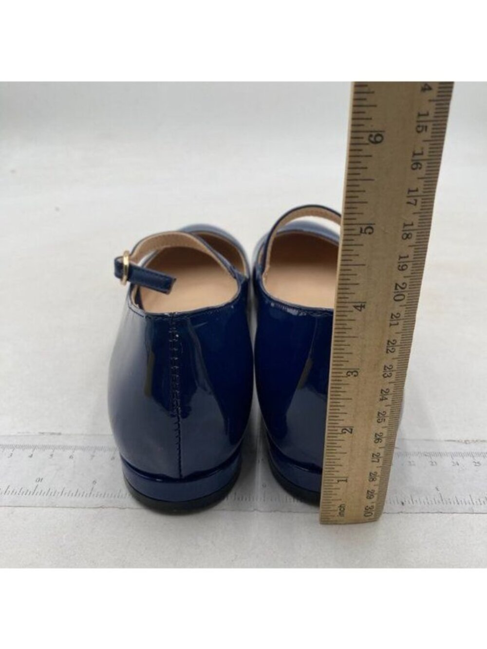 Zszszsu Women's Stylish Round Toe Ankle Strap Mary Jane Flats Buckled Flats Blue - Picture 5 of 8
